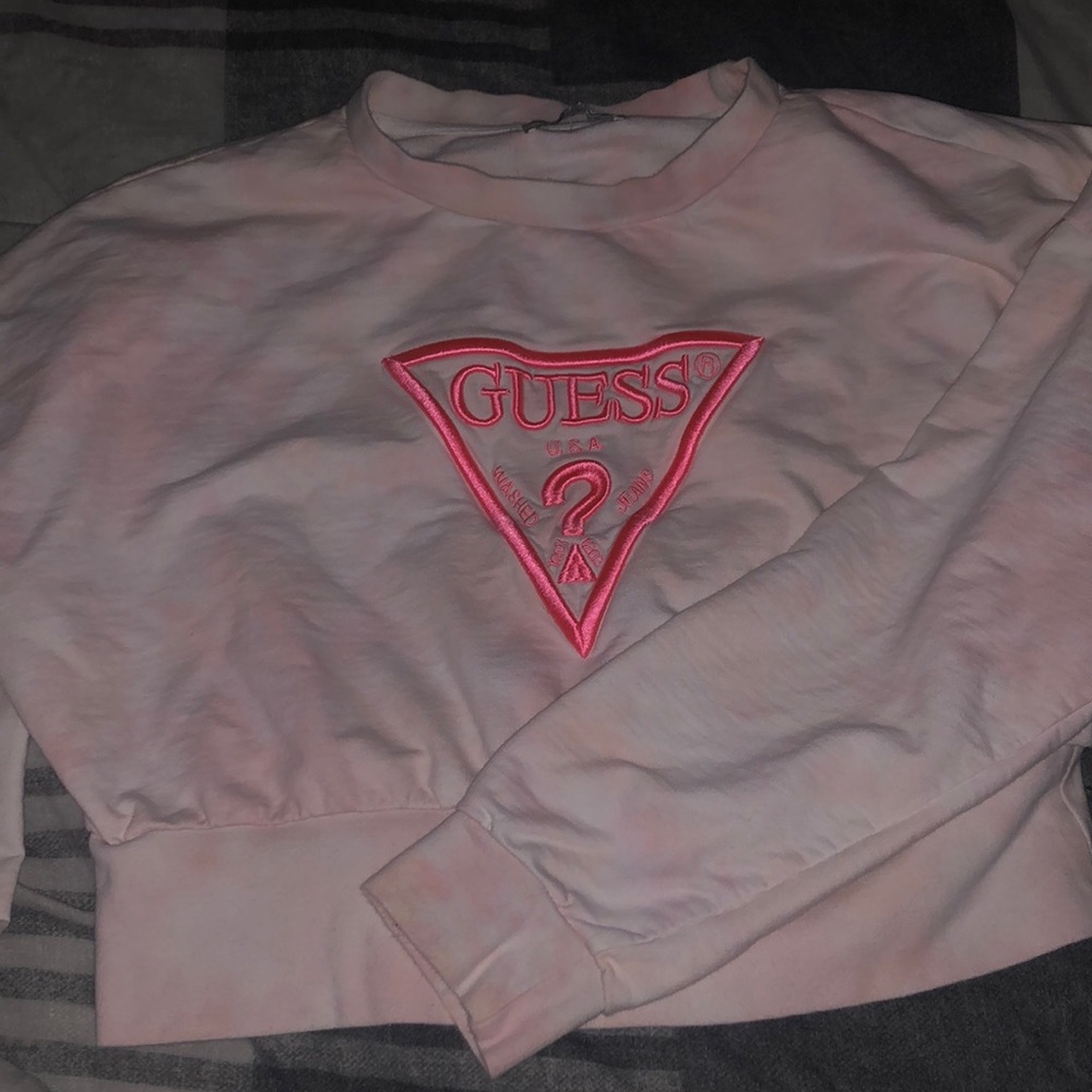 Guess hoodie pink tie dye